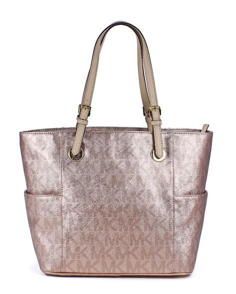 michael kors rose gold tote bag|michael kors tote shoulder bag.